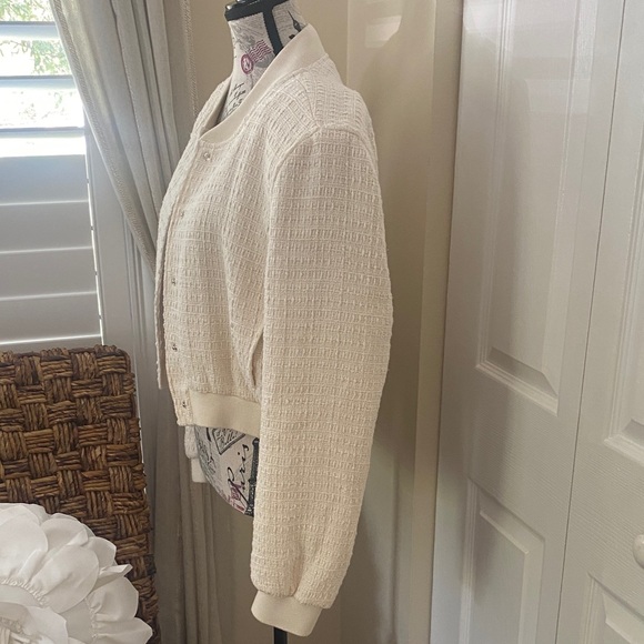 Zara Cream Bomber Jacket - Picture 8 of 9